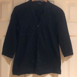 Button down black shirt - akiabara - 3/4 sleeve